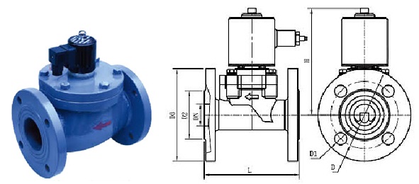 Cấu tạo van điện từ gang mặt bích